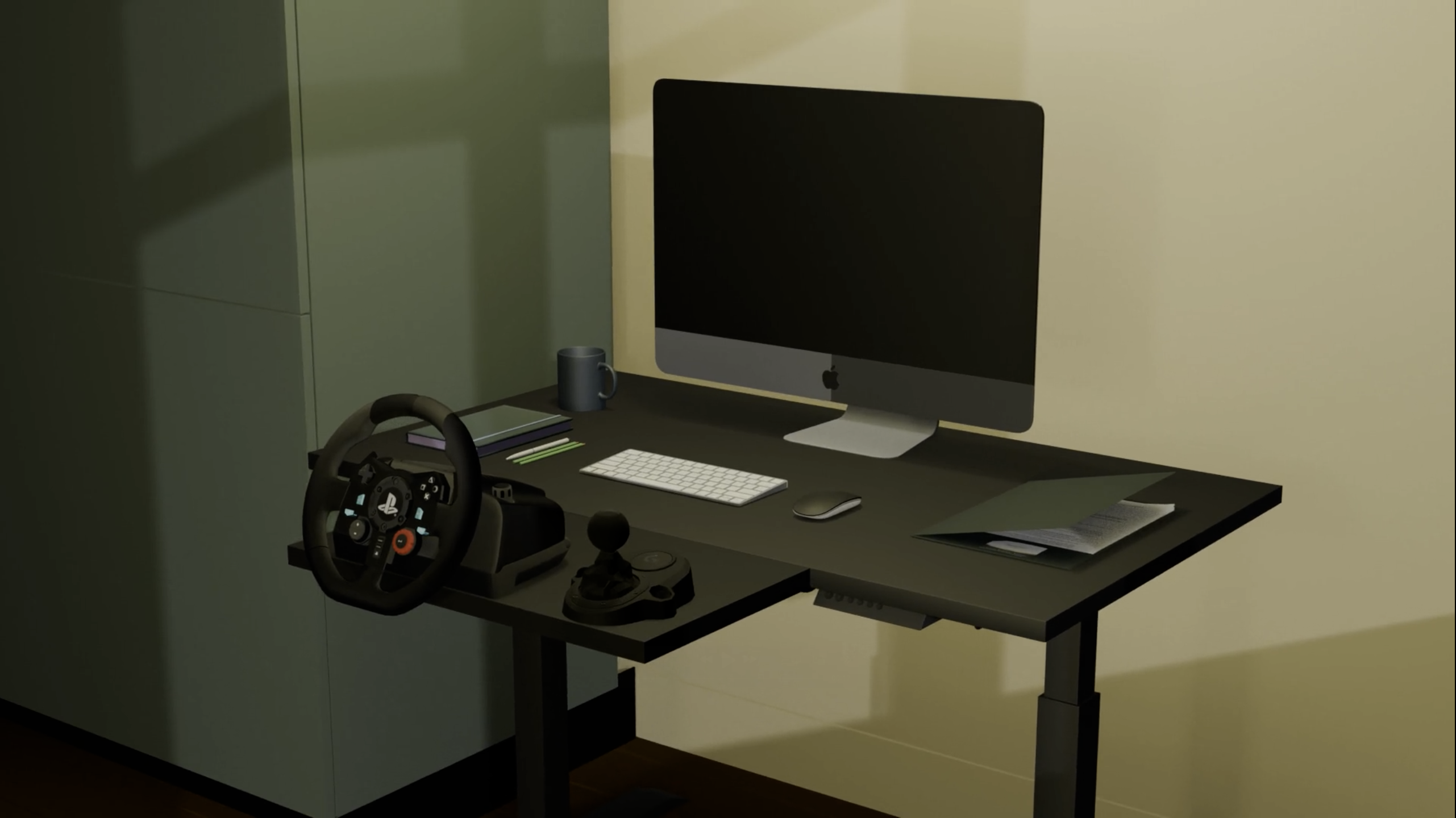 Compact Racing Wheel Mount